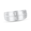 Thumbnail Image 1 of Now + Forever Men’s Square-Cut Diamond Wedding Band 1/10 ct tw 10K White Gold