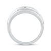 Thumbnail Image 3 of Now + Forever Men’s Square-Cut Diamond Wedding Band 1/10 ct tw 10K White Gold