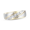 Thumbnail Image 1 of Now + Forever Men’s Diamond Wedding Band 1/4 ct tw 10K Two-Tone Gold