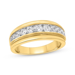 Now + Forever Men’s Diamond Wedding Band 1 ct tw 10K Yellow Gold