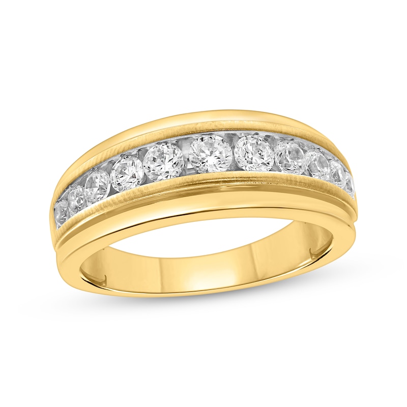 Men’s Diamond Wedding Band 1 ct tw 10K Yellow Gold | Kay