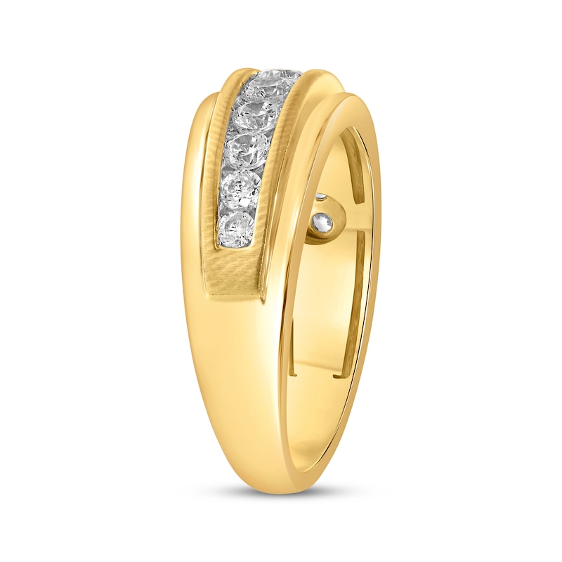 Main Image 2 of Now + Forever Men’s Diamond Wedding Band 1 ct tw 10K Yellow Gold