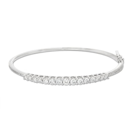KAY Lab-Grown Diamonds Graduated Bangle Bracelet 2 ct tw 14K White Gold 7.25"