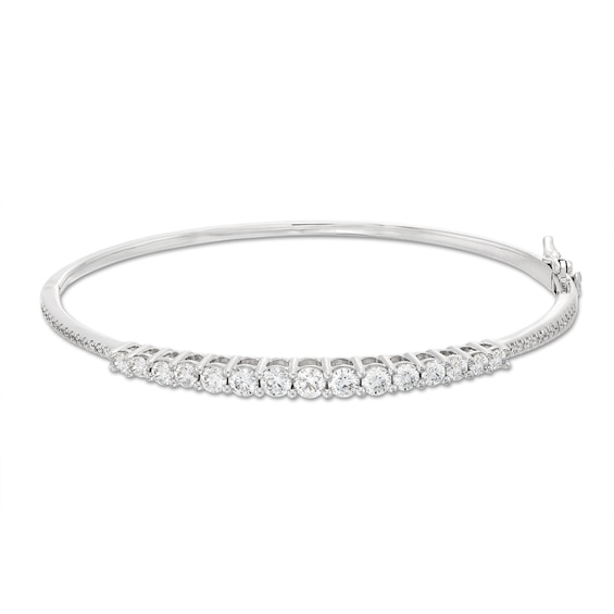 KAY Lab-Grown Diamonds Graduated Bangle Bracelet 2 ct tw 14K White Gold 7.25"