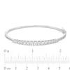 Thumbnail Image 1 of Lab-Created Diamonds by KAY Graduated Bangle Bracelet 2 ct tw 14K White Gold 7.25"