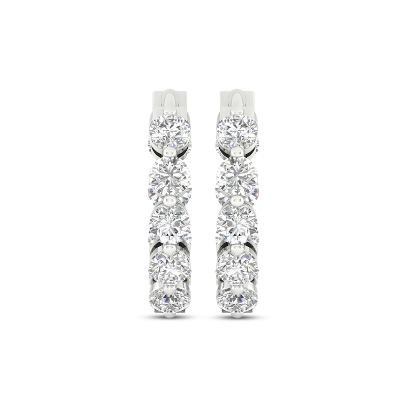 Lab-Created Diamonds by KAY Inside-Out Hoop Earrings 1-1/2 ct tw 14K White Gold