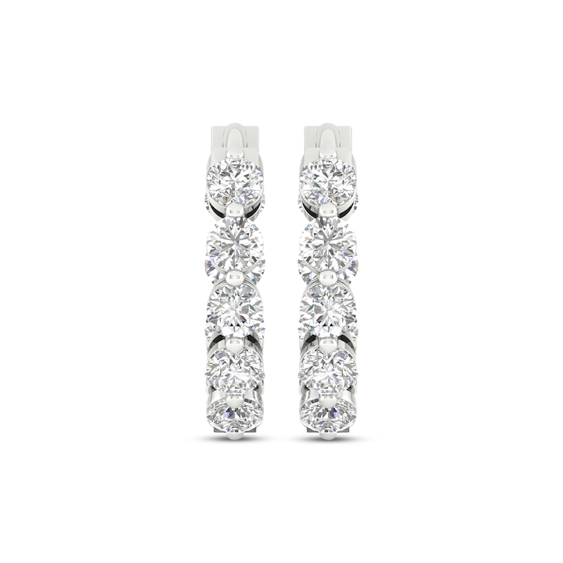Main Image 2 of KAY Lab-Grown Diamonds Inside-Out Hoop Earrings 1-1/2 ct tw 14K White Gold