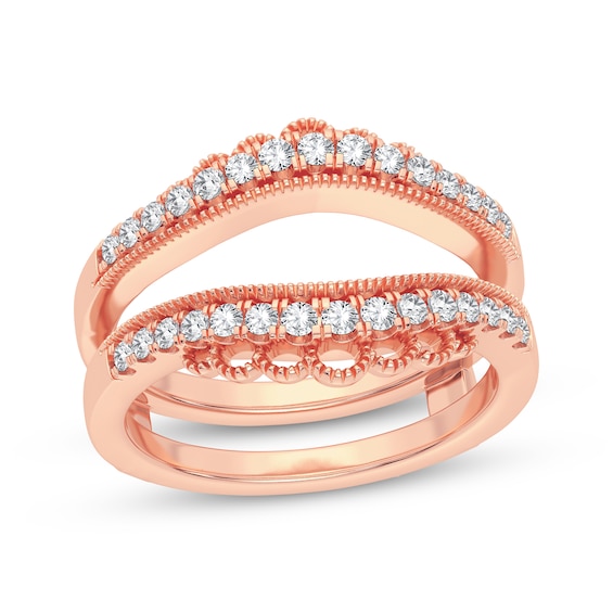 Now + Forever Diamond Vintage-Inspired Enhancer Ring 1/3 ct tw Round-cut 14K Rose Gold