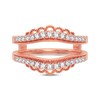 Thumbnail Image 2 of Diamond Vintage-Inspired Enhancer Ring 1/3 ct tw Round-cut 14K Rose Gold