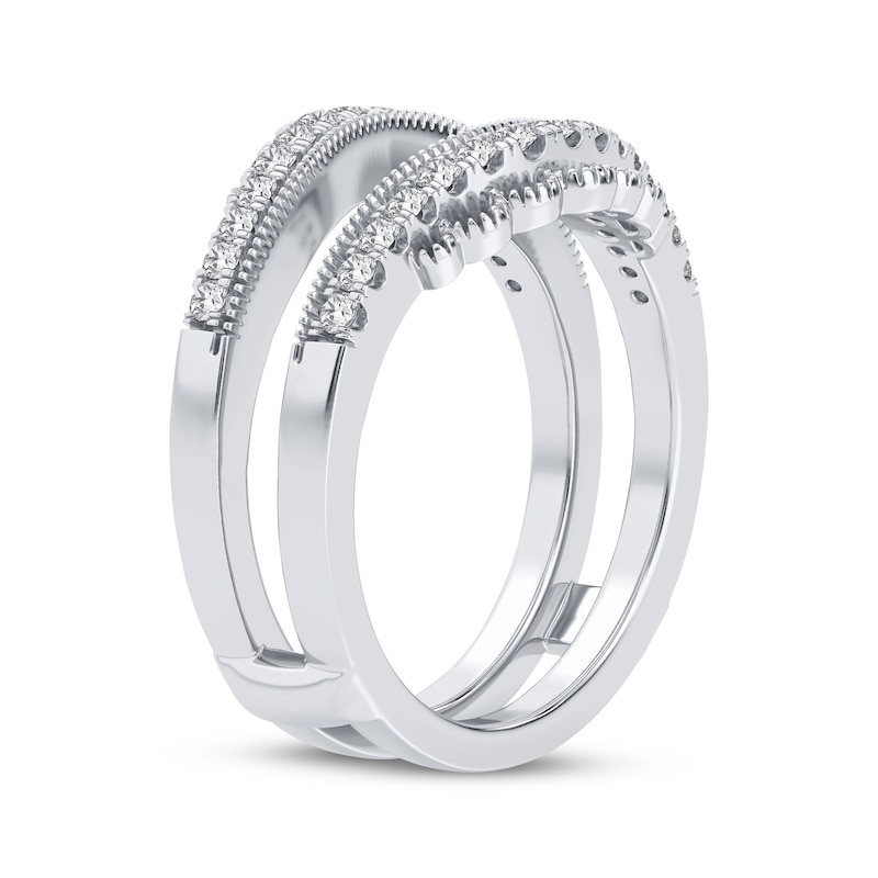 Main Image 2 of Now + Forever Diamond Vintage-Inspired Enhancer Ring 1/3 ct tw Round-cut 14K White Gold