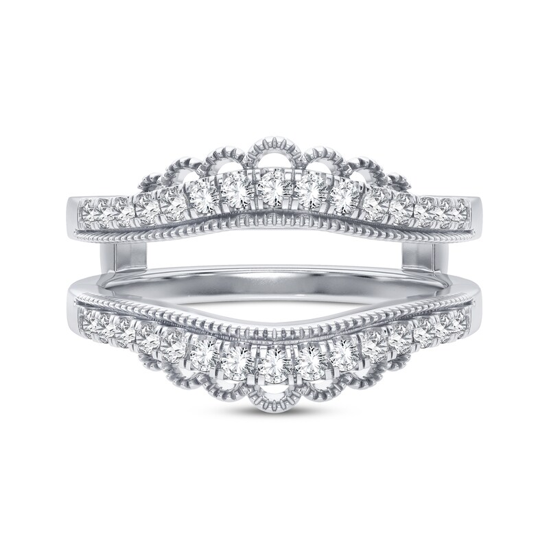 Main Image 3 of Now + Forever Diamond Vintage-Inspired Enhancer Ring 1/3 ct tw Round-cut 14K White Gold
