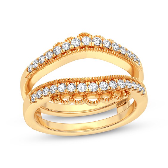 Now + Forever Diamond Vintage-Inspired Enhancer Ring 1/3 ct tw Round-cut 14K Yellow Gold