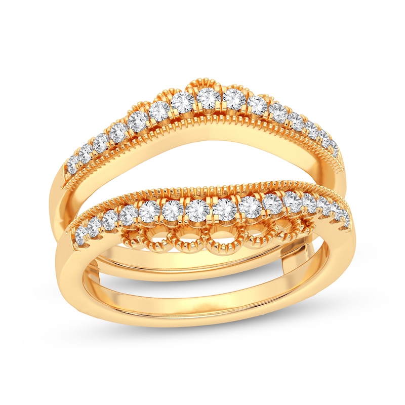 Main Image 1 of Now + Forever Diamond Vintage-Inspired Enhancer Ring 1/3 ct tw Round-cut 14K Yellow Gold