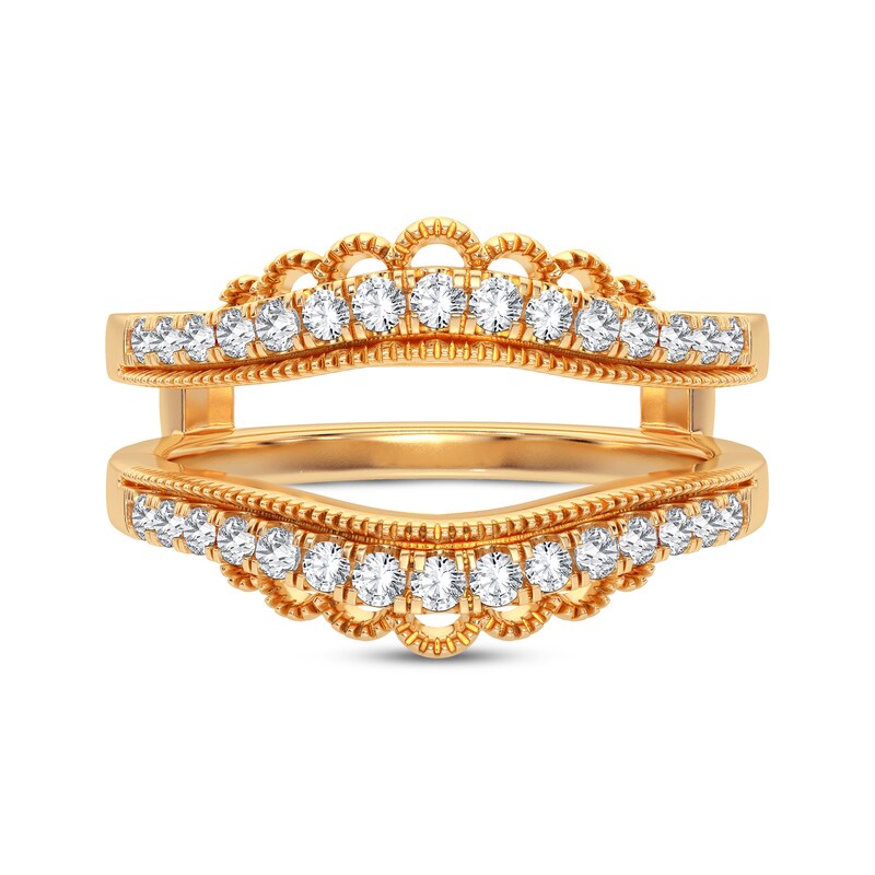 Main Image 3 of Now + Forever Diamond Vintage-Inspired Enhancer Ring 1/3 ct tw Round-cut 14K Yellow Gold