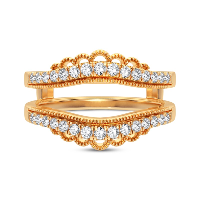 Diamond Vintage-Inspired Enhancer Ring 1/3 ct tw Round-cut 14K Yellow Gold