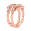 Diamond Vintage Style Enhancer Ring 3/8 ct tw Round-cut 14K Rose Gold