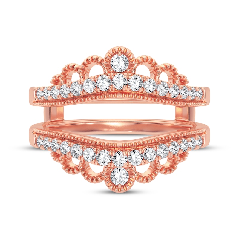 Main Image 3 of Now + Forever Diamond Vintage Style Enhancer Ring 3/8 ct tw Round-cut 14K Rose Gold