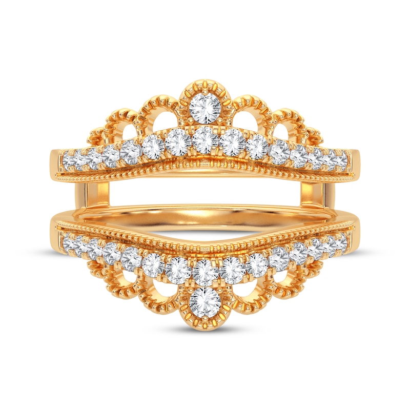 Main Image 3 of Now + Forever Diamond Vintage Style Enhancer Ring 3/8 ct tw Round-cut 14K Yellow Gold
