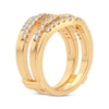 Diamond Double Row Enhancer Ring 5/8 ct tw Round-cut 14K Yellow Gold