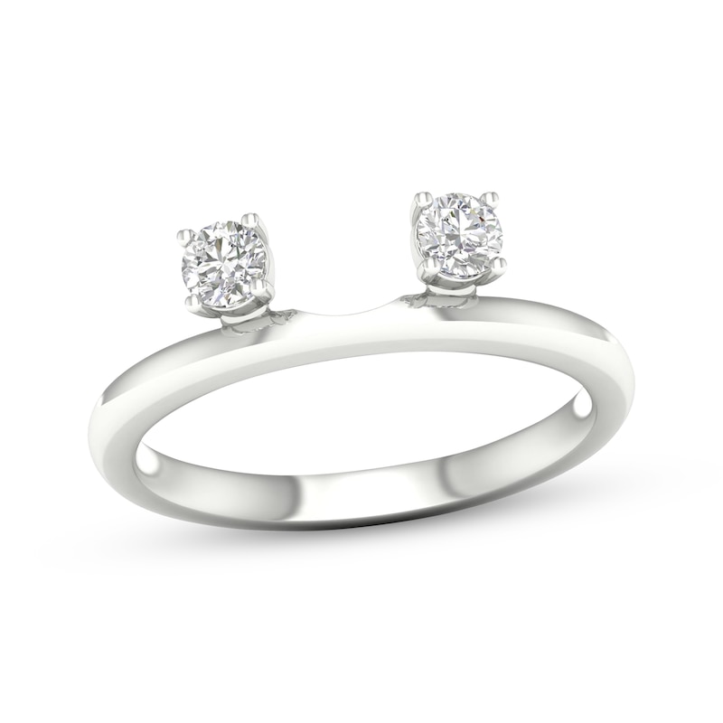 Main Image 1 of Now + Forever Round-Cut Diamond Enhancer Ring 1/4 ct tw 14K White Gold