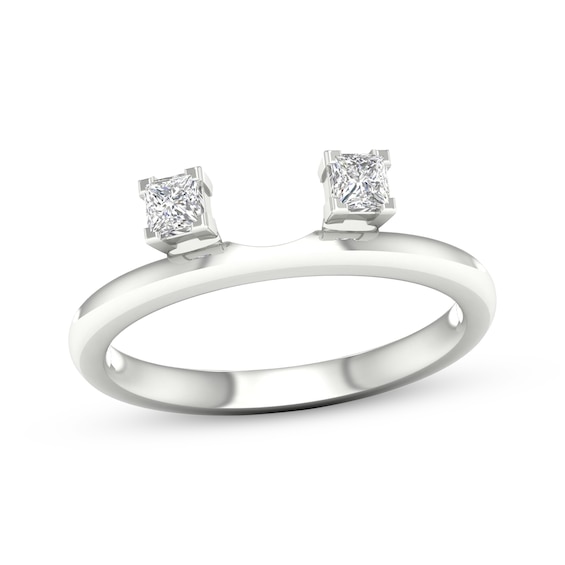 Now + Forever Princess-Cut Diamond Enhancer Ring 1/4 ct tw 14K White Gold