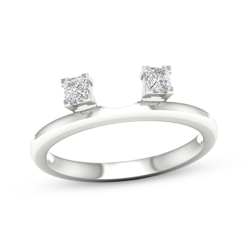 Main Image 1 of Now + Forever Princess-Cut Diamond Enhancer Ring 1/4 ct tw 14K White Gold