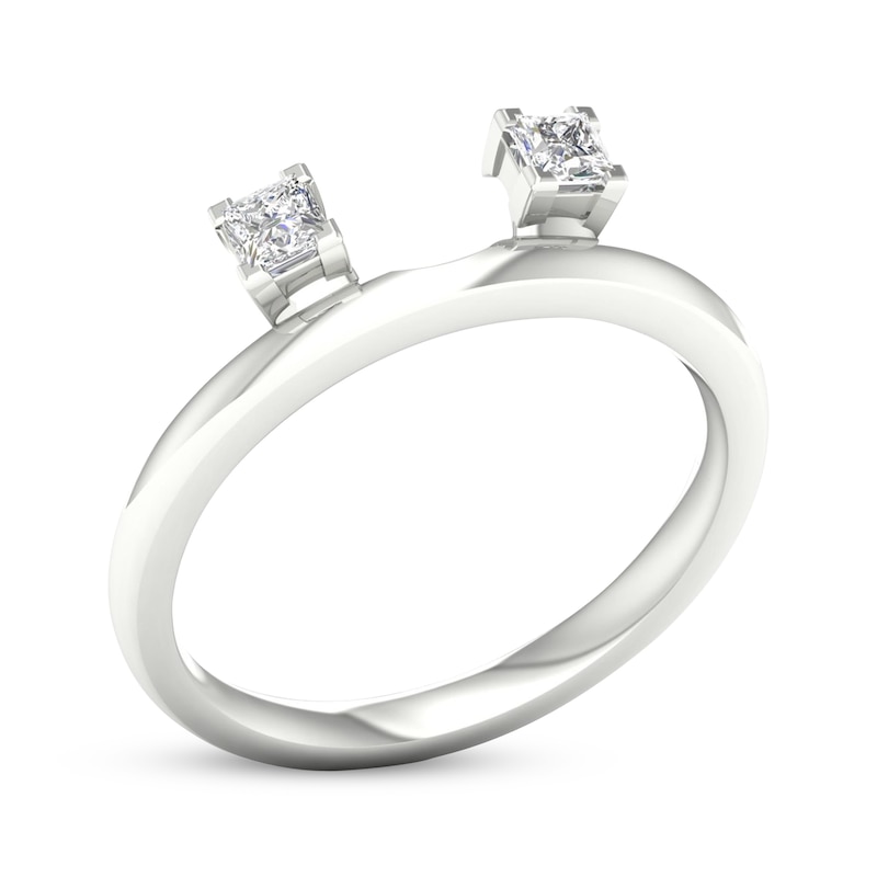Main Image 2 of Now + Forever Princess-Cut Diamond Enhancer Ring 1/4 ct tw 14K White Gold