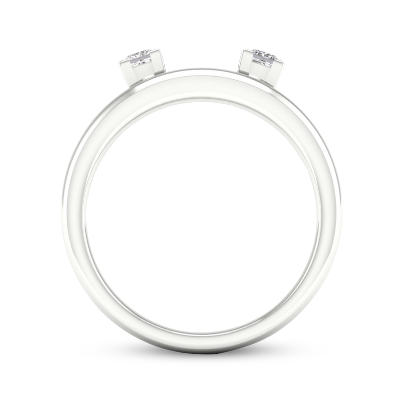 Main Image 4 of Now + Forever Princess-Cut Diamond Enhancer Ring 1/4 ct tw 14K White Gold
