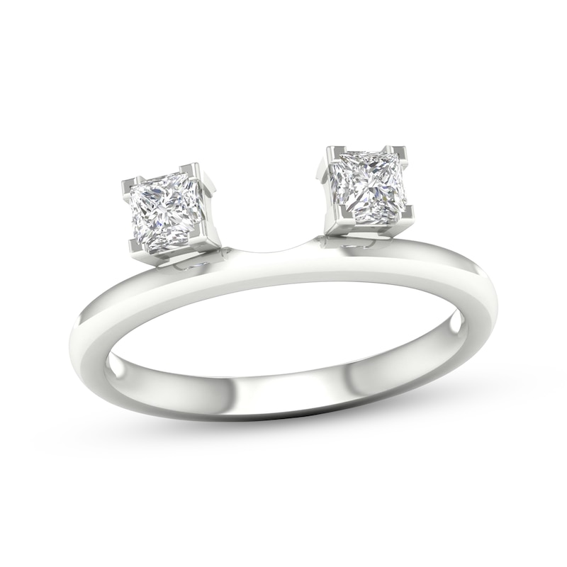 Main Image 1 of Now + Forever Princess-Cut Diamond Enhancer Ring 1/2 ct tw 14K White Gold