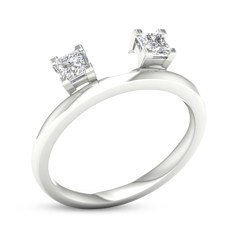 Main Image 2 of Now + Forever Princess-Cut Diamond Enhancer Ring 1/2 ct tw 14K White Gold