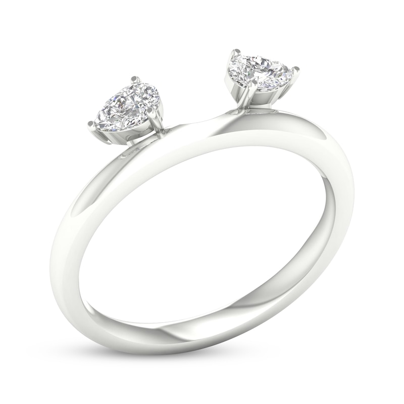 Main Image 2 of Now + Forever Pear-Shaped Diamond Enhancer Ring 1/4 ct tw 14K White Gold