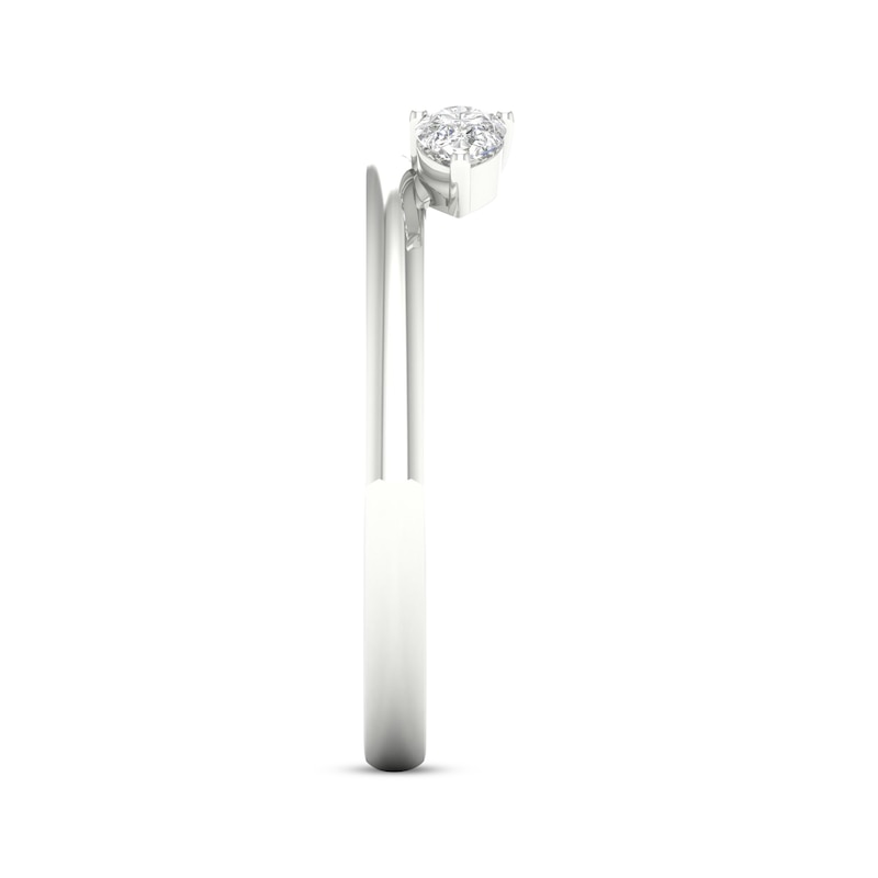 Main Image 3 of Now + Forever Pear-Shaped Diamond Enhancer Ring 1/4 ct tw 14K White Gold