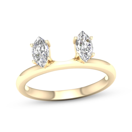 Marquise-Cut Diamond Enhancer Ring 1/2 ct tw 14K Yellow Gold
