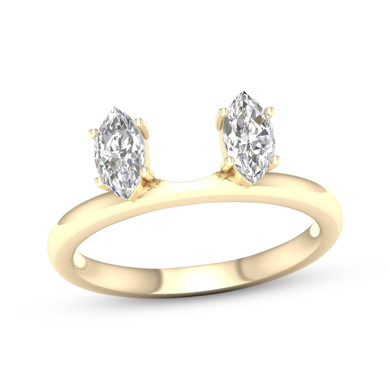 Now + Forever Marquise-Cut Diamond Enhancer Ring 1/2 ct tw 14K Yellow Gold