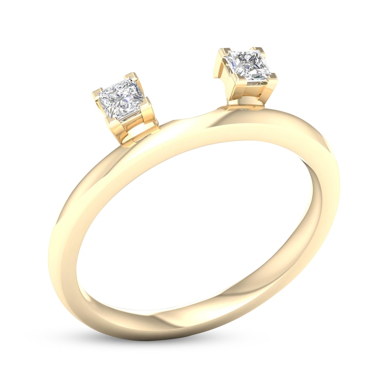 Main Image 2 of Now + Forever Princess-Cut Diamond Enhancer Ring 1/4 ct tw 14K Yellow Gold