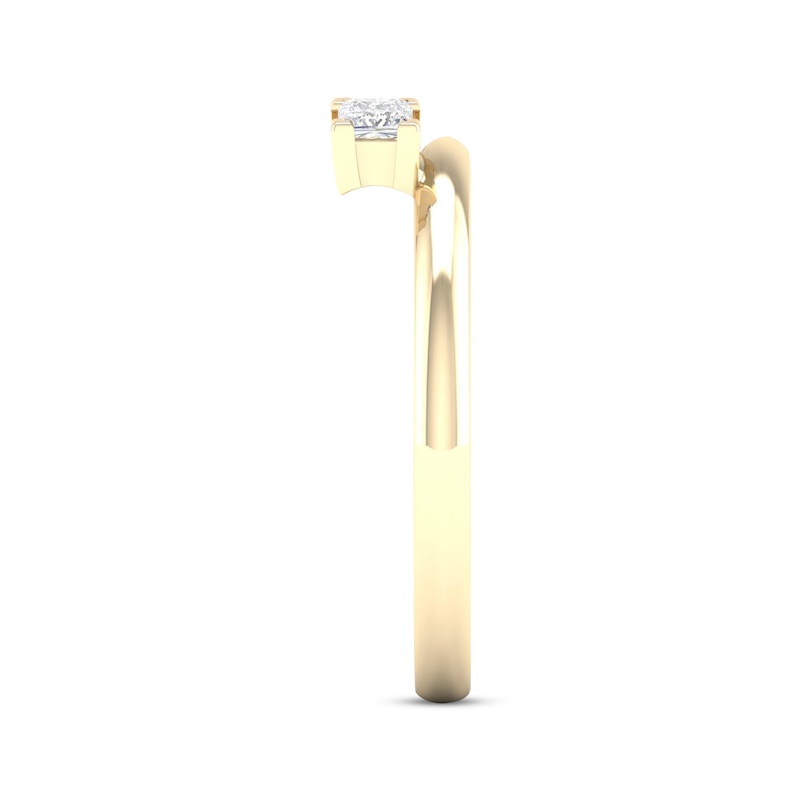 Main Image 3 of Now + Forever Princess-Cut Diamond Enhancer Ring 1/4 ct tw 14K Yellow Gold