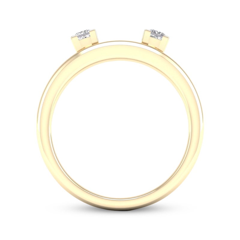 Main Image 4 of Now + Forever Princess-Cut Diamond Enhancer Ring 1/4 ct tw 14K Yellow Gold