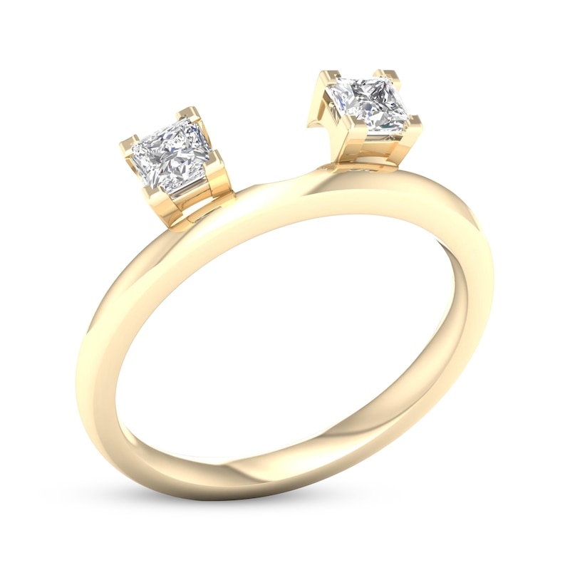 Main Image 2 of Now + Forever Princess-Cut Diamond Enhancer Ring 1/2 ct tw 14K Yellow Gold