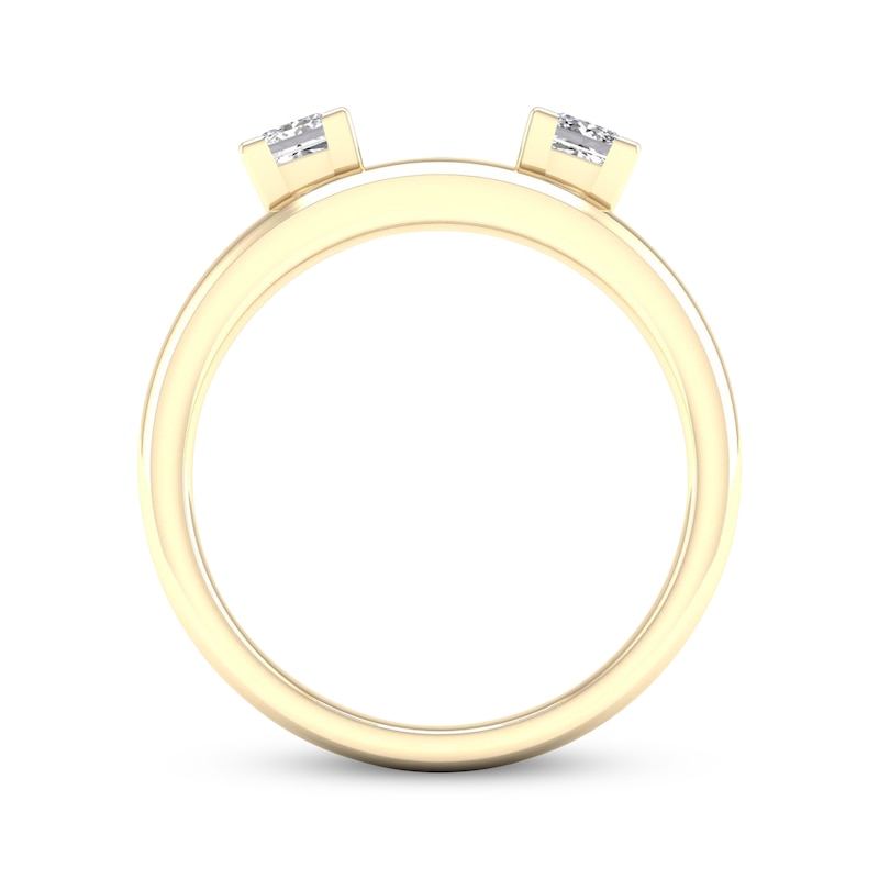 Main Image 4 of Now + Forever Princess-Cut Diamond Enhancer Ring 1/2 ct tw 14K Yellow Gold