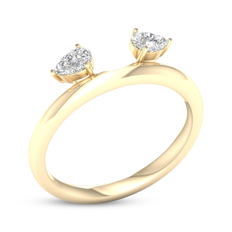 Main Image 2 of Now + Forever Pear-Shaped Diamond Enhancer Ring 1/4 ct tw 14K Yellow Gold