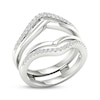 Thumbnail Image 2 of Now + Forever Round-Cut Diamond Double Chevron Enhancer Ring 1/3 ct tw 14K White Gold