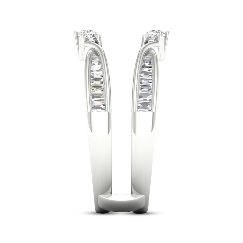 Main Image 3 of Now + Forever Baguette & Round-Cut Diamond Enhancer Ring 1/2 ct tw 14K White Gold