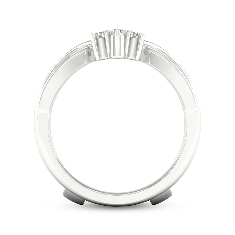 Main Image 4 of Now + Forever Baguette & Round-Cut Diamond Enhancer Ring 1/2 ct tw 14K White Gold