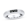 Thumbnail Image 1 of Now + Forever Men’s Round-Cut Black Diamond Anniversary Band 1/4 ct tw 10K White Gold