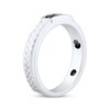 Thumbnail Image 2 of Now + Forever Men’s Round-Cut Black Diamond Anniversary Band 1/4 ct tw 10K White Gold