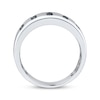 Thumbnail Image 2 of Now + Forever Men’s Round-Cut Black Diamond Anniversary Band 1/2 ct tw 10K White Gold
