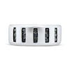Thumbnail Image 3 of Now + Forever Men’s Round-Cut Black Diamond Anniversary Band 1/2 ct tw 10K White Gold