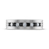 Thumbnail Image 3 of Now + Forever Men’s Round-Cut Black & White Diamond Wedding Band 5/8 ct tw 10K White Gold