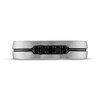 Thumbnail Image 2 of Men’s Round-Cut Black Diamond Wedding Band 1/6 ct tw 10K White Gold