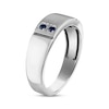 Thumbnail Image 2 of Now + Forever Men’s Blue Sapphire Wedding Band 10K White Gold